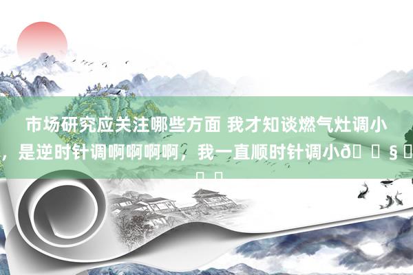 市场研究应关注哪些方面 我才知谈燃气灶调小火，是逆时针调啊啊啊啊，我一直顺时针调小😧 ​​