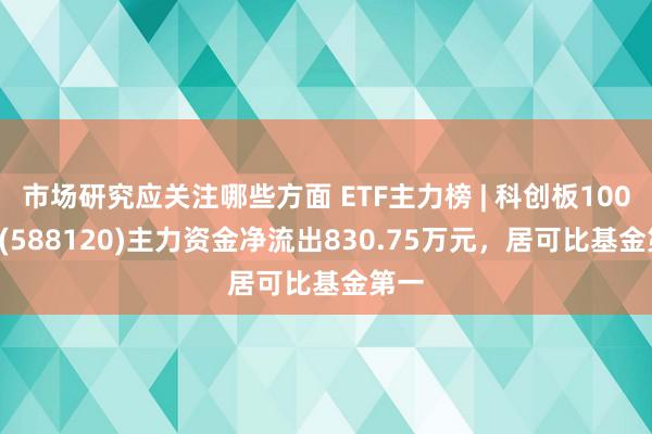 市场研究应关注哪些方面 ETF主力榜 | 科创板100ETF(588120)主力资金净流出830.75万元，居可比基金第一