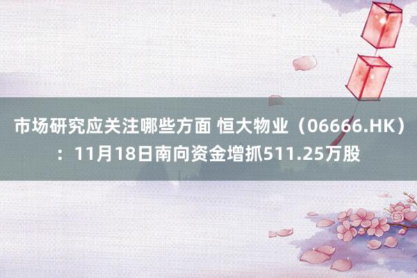 市场研究应关注哪些方面 恒大物业（06666.HK）：11月18日南向资金增抓511.25万股