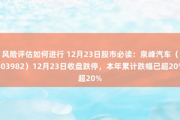 风险评估如何进行 12月23日股市必读：泉峰汽车（603982）12月23日收盘跌停，本年累计跌幅已超20%