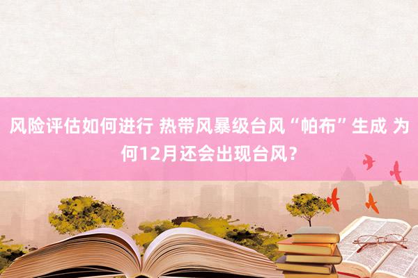 风险评估如何进行 热带风暴级台风“帕布”生成 为何12月还会出现台风？