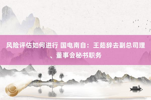 风险评估如何进行 国电南自：王茹辞去副总司理、董事会秘书职务