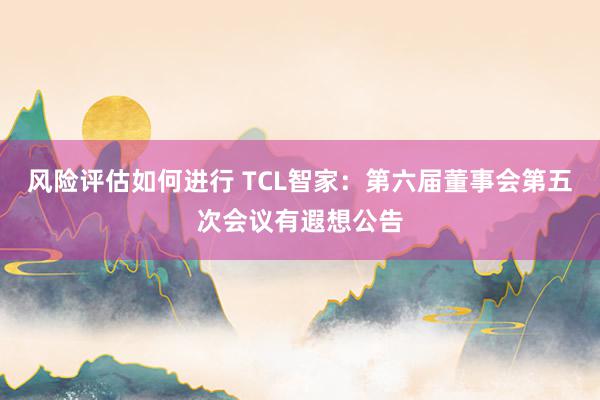 风险评估如何进行 TCL智家：第六届董事会第五次会议有遐想公告