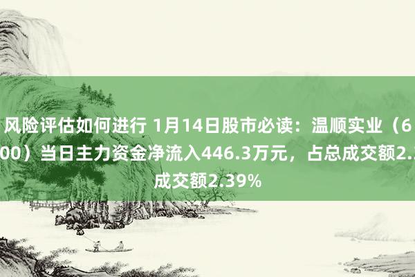 风险评估如何进行 1月14日股市必读：温顺实业（603500）当日主力资金净流入446.3万元，占总成交额2.39%