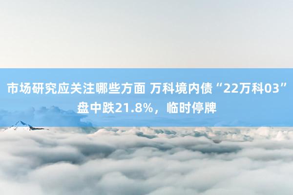 市场研究应关注哪些方面 万科境内债“22万科03”盘中跌21.8%，临时停牌