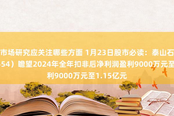 市场研究应关注哪些方面 1月23日股市必读：泰山石油（000554）瞻望2024年全年扣非后净利润盈利9000万元至1.15亿元