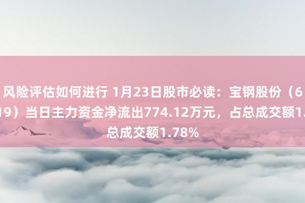 风险评估如何进行 1月23日股市必读：宝钢股份（600019）当日主力资金净流出774.12万元，占总成交额1.78%