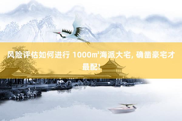 风险评估如何进行 1000㎡海派大宅, 确凿豪宅才最配!