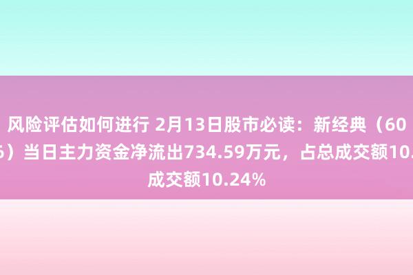 风险评估如何进行 2月13日股市必读：新经典（603096）当日主力资金净流出734.59万元，占总成交额10.24%