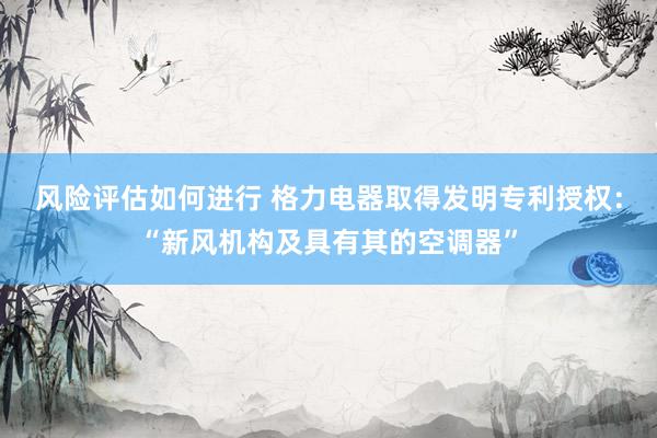 风险评估如何进行 格力电器取得发明专利授权：“新风机构及具有其的空调器”