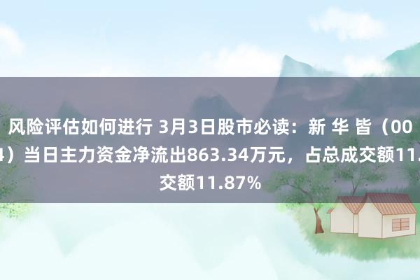 风险评估如何进行 3月3日股市必读：新 华 皆（002264）当日主力资金净流出863.34万元，占总成交额11.87%