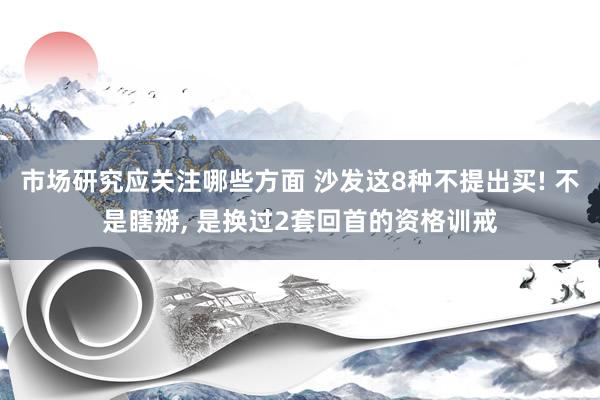 市场研究应关注哪些方面 沙发这8种不提出买! 不是瞎掰, 是换过2套回首的资格训戒